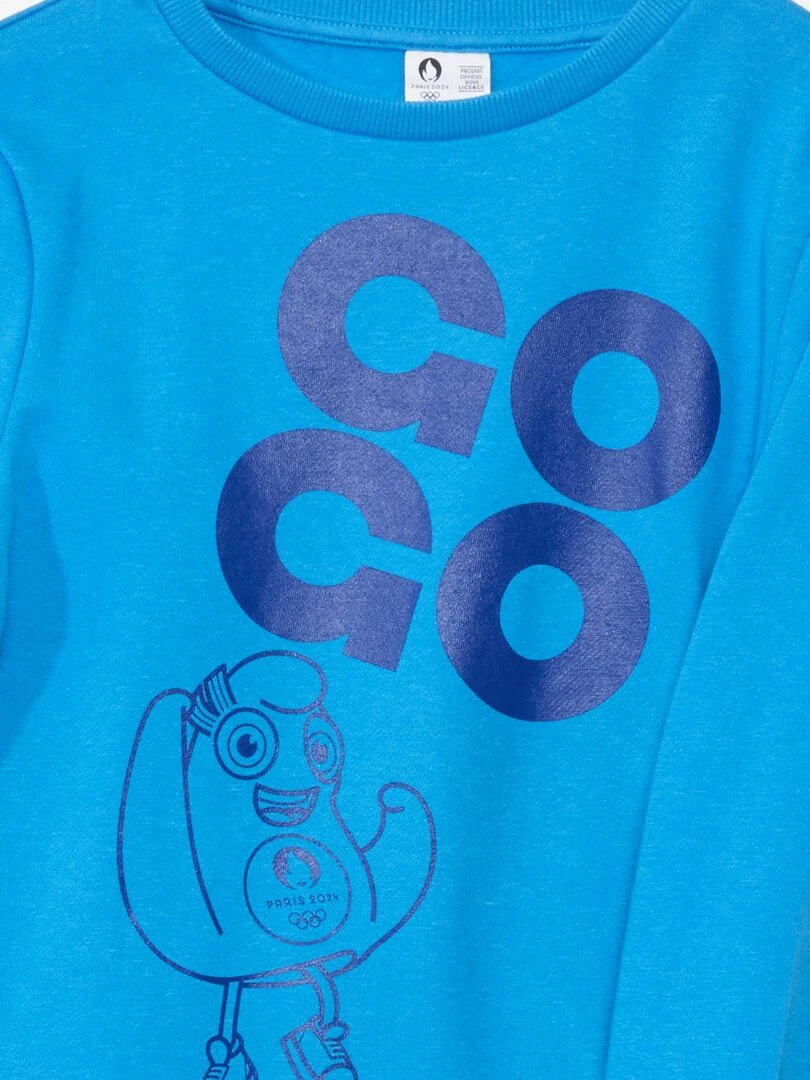 Sweat en molleton   Paris 2024   Bleu ciel