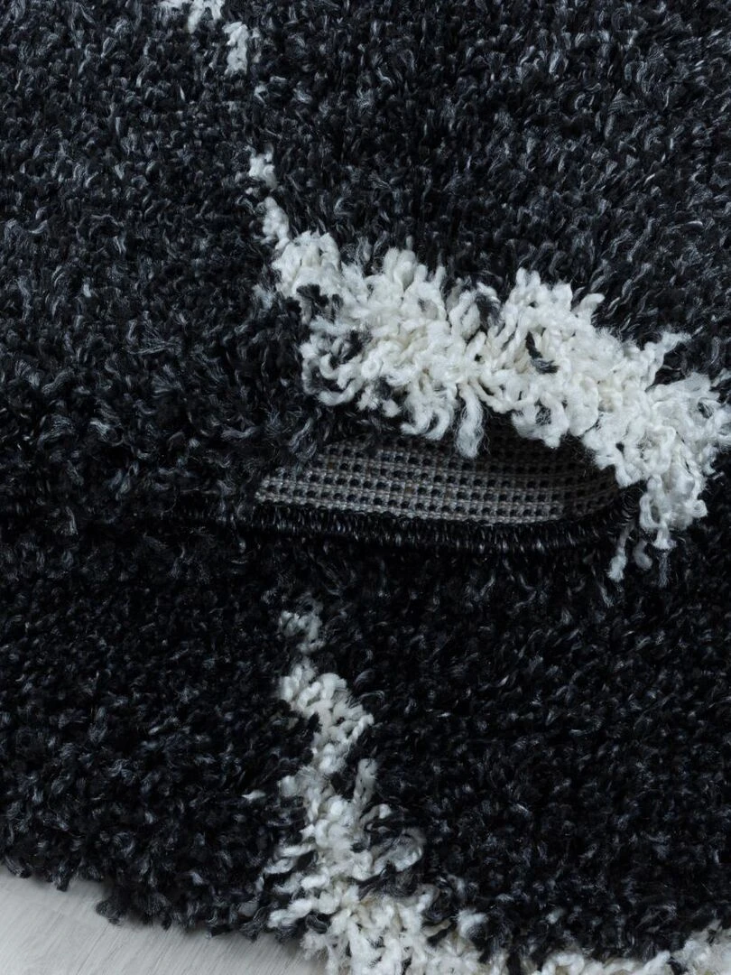 Tapis shaggy SCANDINAV A OEKO TEX®   Noir