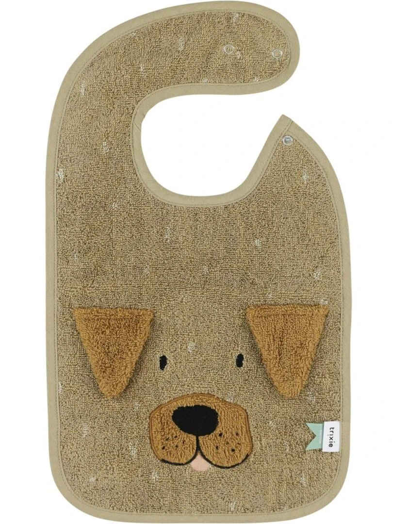 Bavoir à pression Mr. Dog Beige