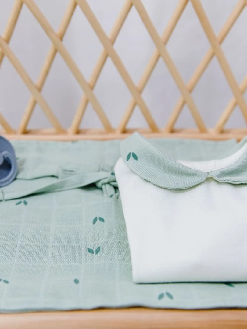Body Bébé en Coton Bio Organic Green   Blanc
