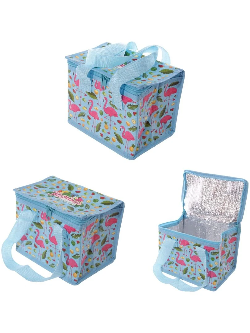 Sac à repas isotherme Flamant Rose par Lauren Billingham Bleu