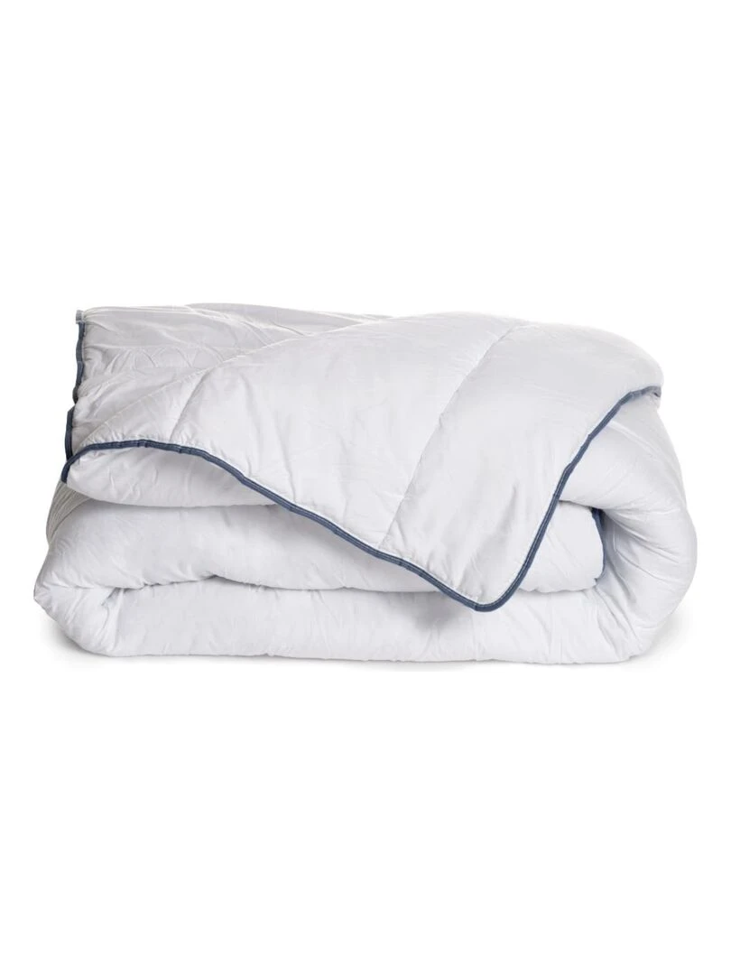 Bleu Câlin Couette tempérée garnissage 300g/m2 Blanc