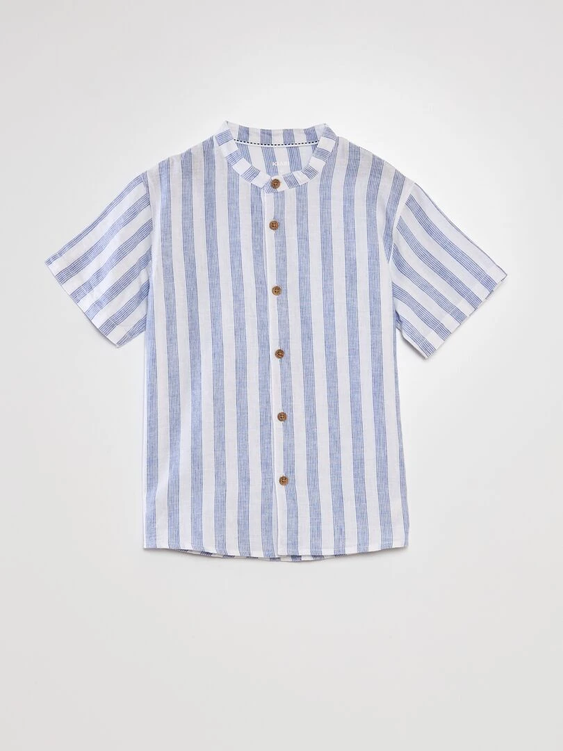 Chemise col mao BLEU