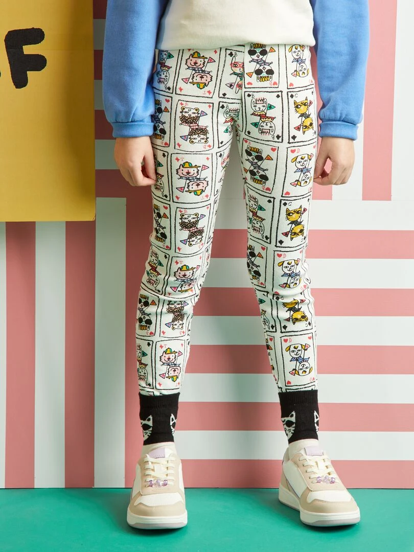 Legging côtelé X Little Bad Wolf Blanc