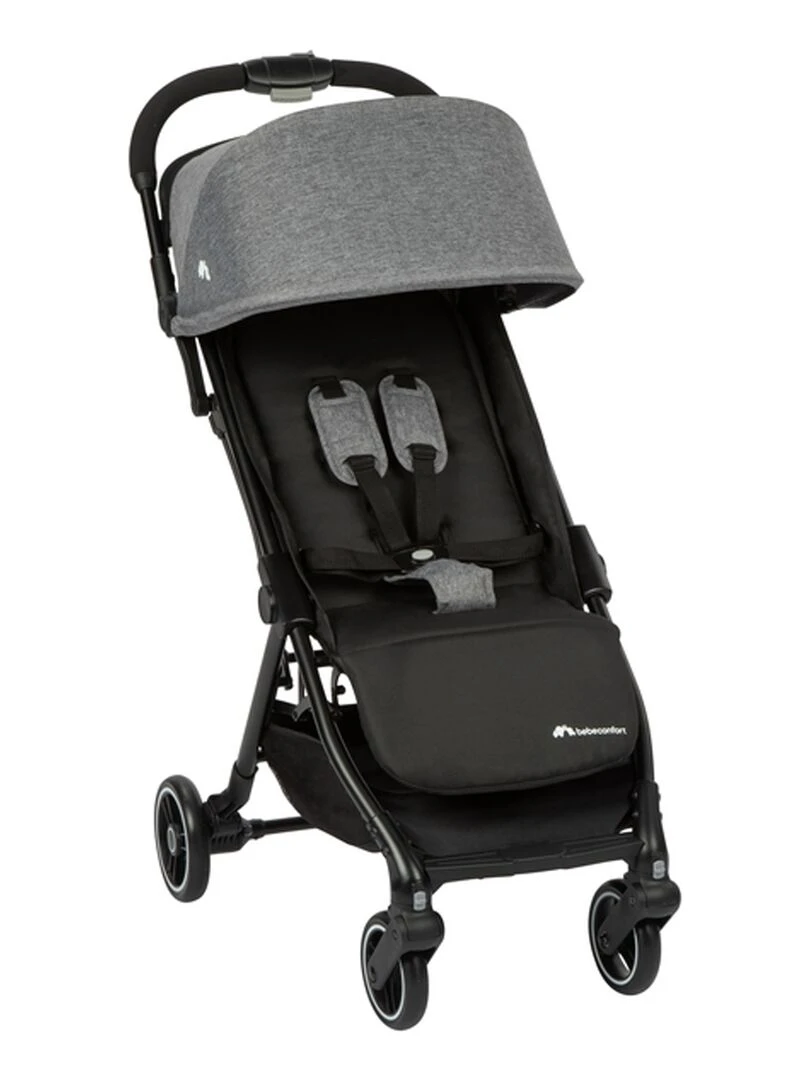BEBECONFORT Poussette canne ultra compacte Bonny pliage automatique 4 roues Black Chic Noir Gris