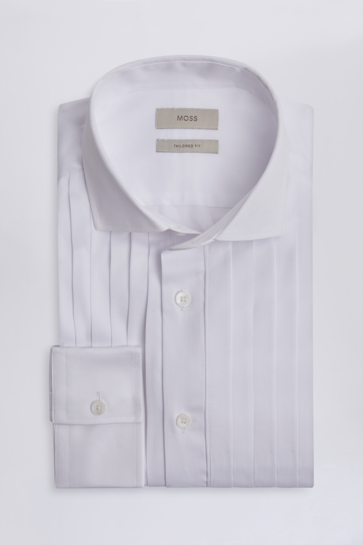 Tailored Fit Premium Pleated Dress Shirt   Buy Online at Moss