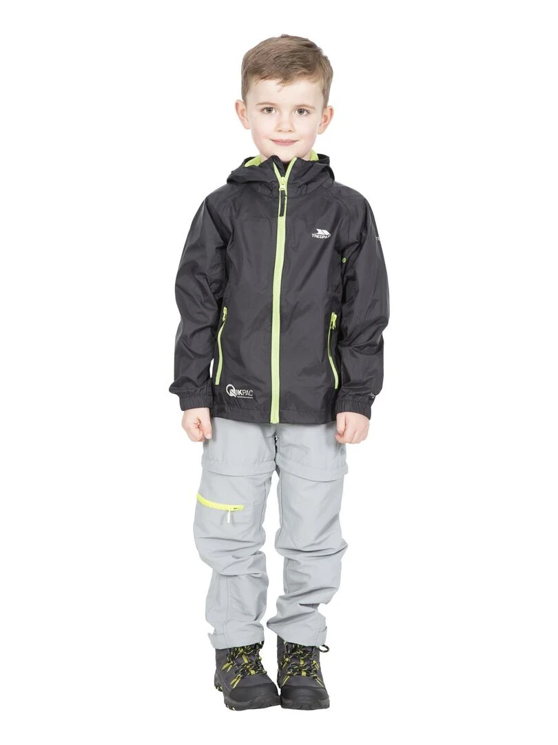 Trespass Qikpac   Veste imperméable repliable unisexe   Noir