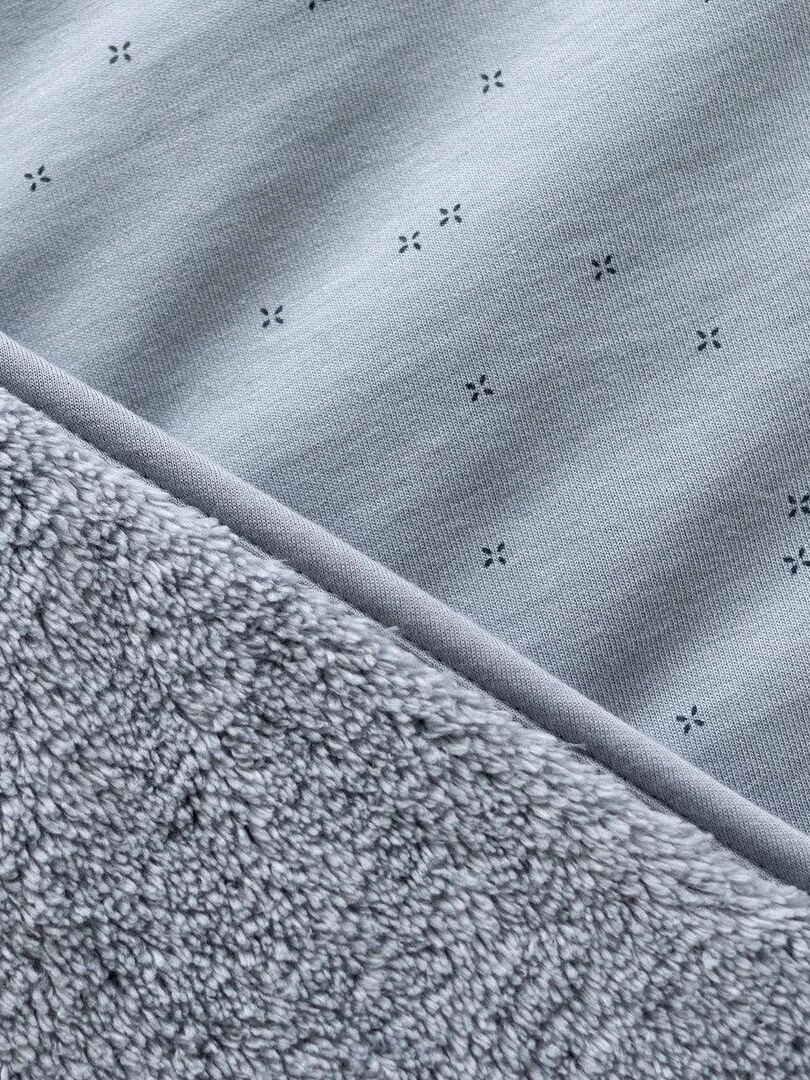 Bemini Couverture Softy jersey   Bleu gris