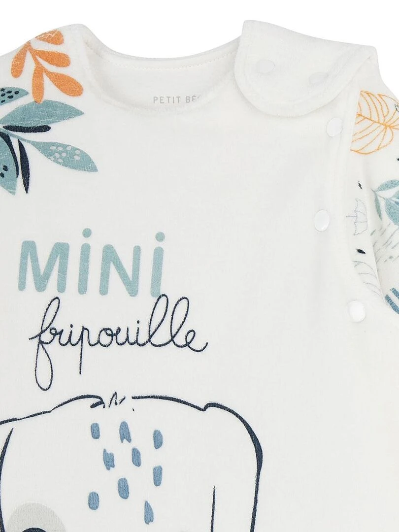 Gigoteuse d'hiver en velours avec manches amovibles Scotty   Bleu