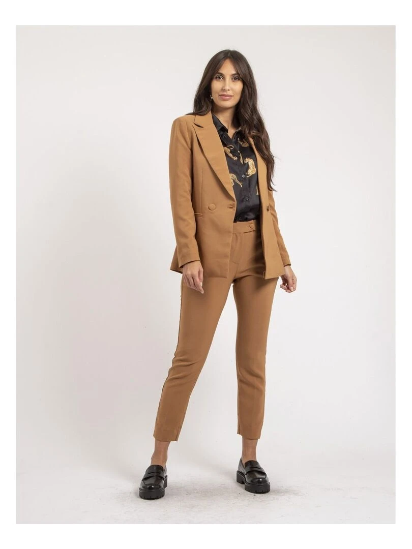 Blazer double boutonnage UNELOR   Marron caramel