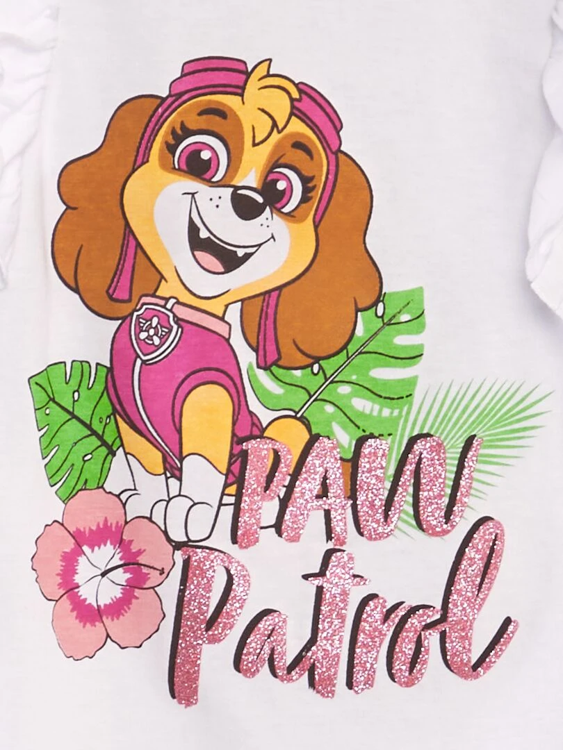 T shirt imprimé 'Pat'patrouille' blanc