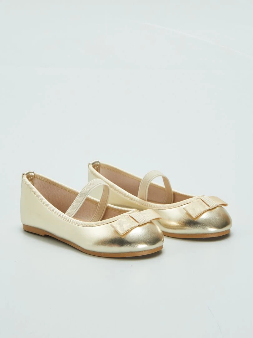 Ballerine doré avec mini talonette Doré