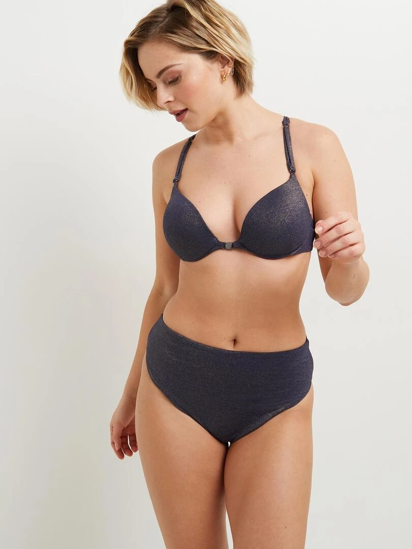 Maillot de bain culotte haute Magie RougeGorge Lingerie Gris