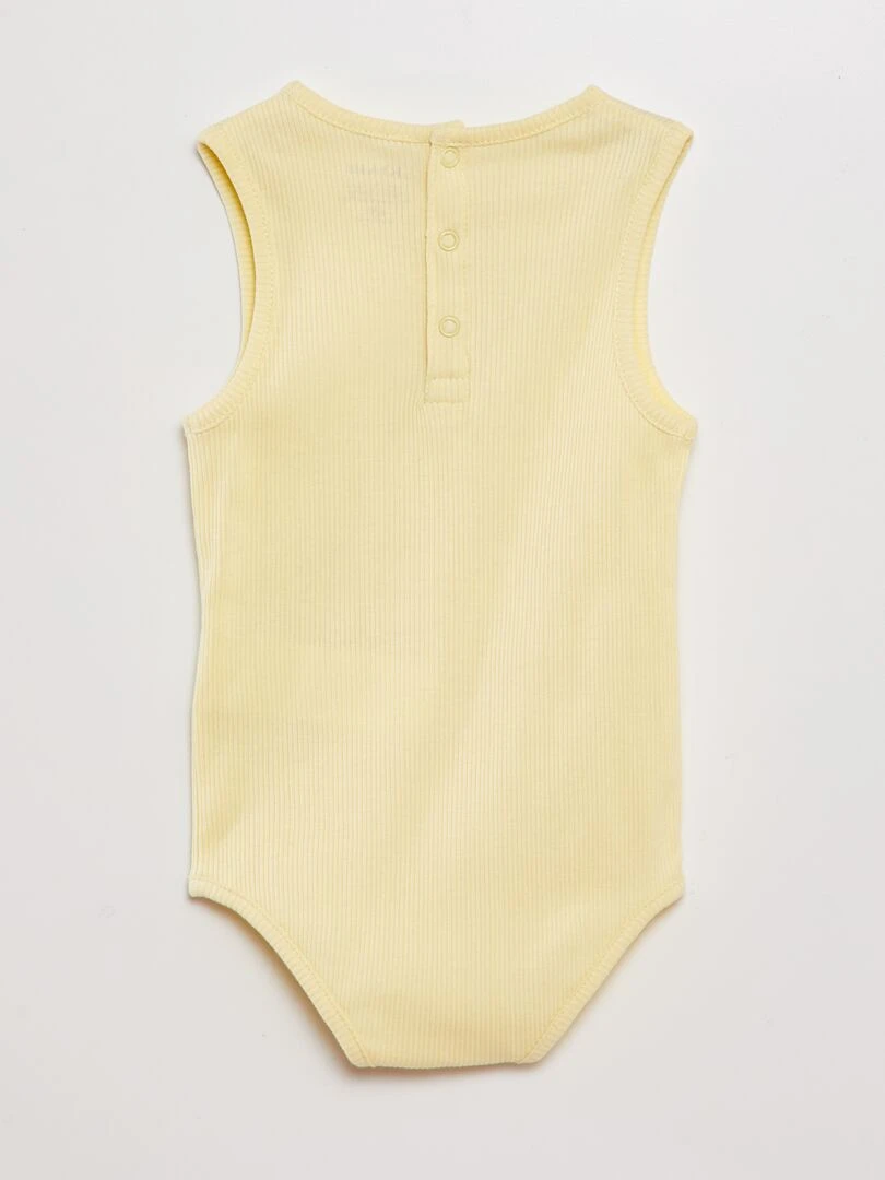 Body côtelé   Jaune