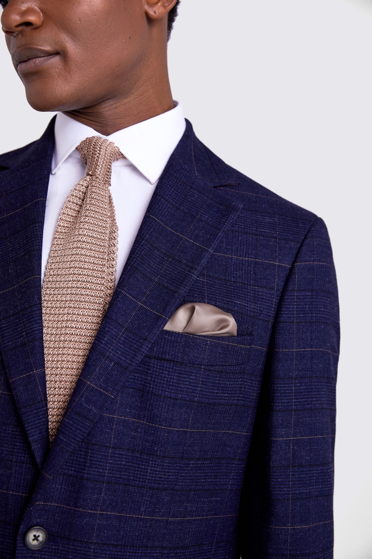 Slim Fit Navy Black Check Jacket   Buy Online at Moss