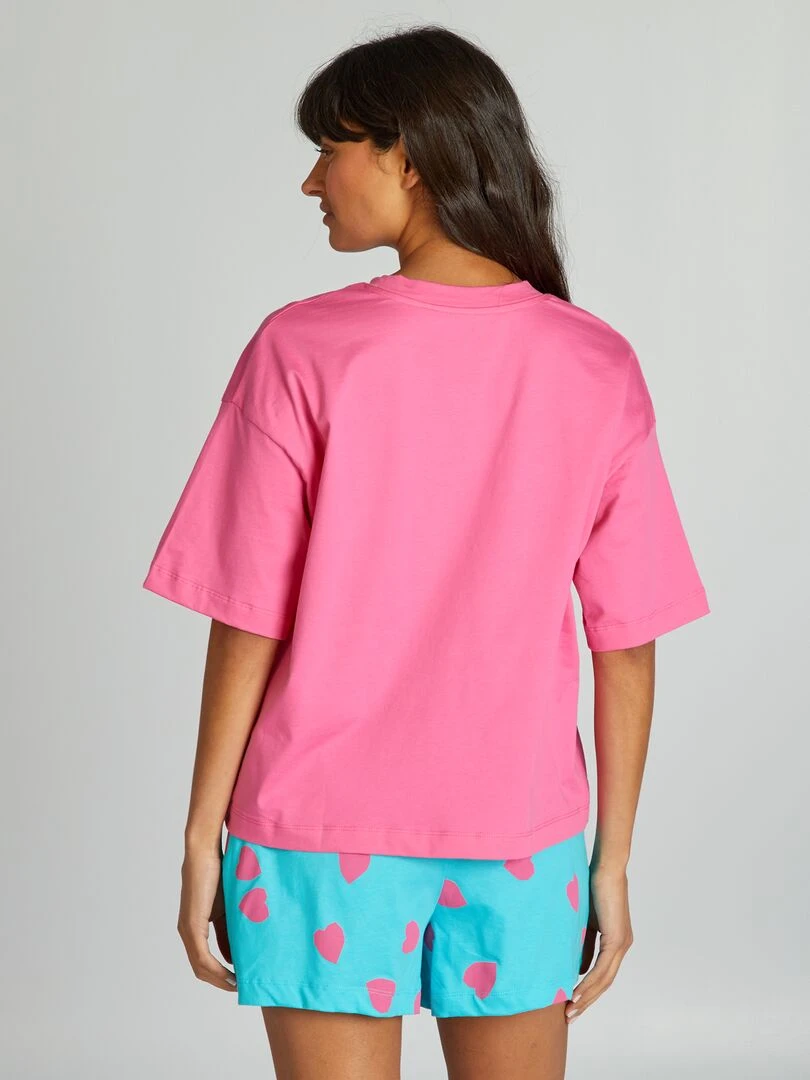 Ensemble pyjama court 'Disney' 2 pièces Rose