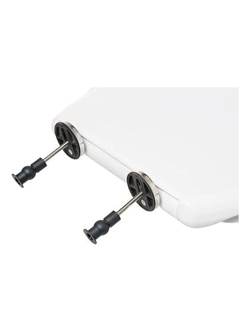 Abattant WC fixations verticales antibactérien inox Blanc