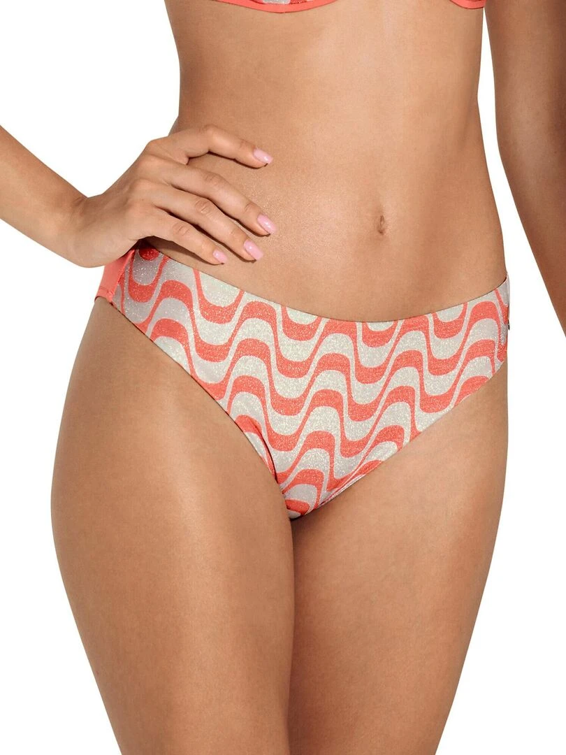 Bas maillot slip de bain à nouettes amovibles Iceland Orange