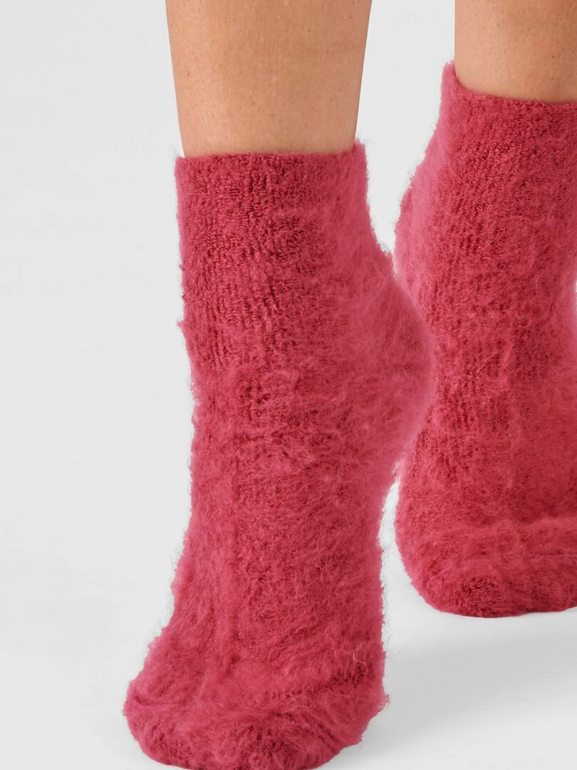 Mi chaussettes de lit réversibles Thermolactyl.   Damart   Rose framboise