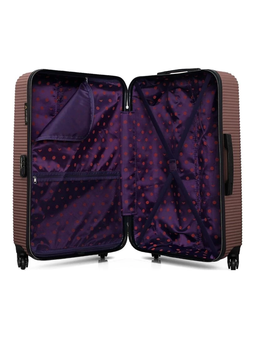 LPB LUGGAGE   VALISE GRAND FORMAT ABS MUNICH 4 ROUES 75 CM   Rose