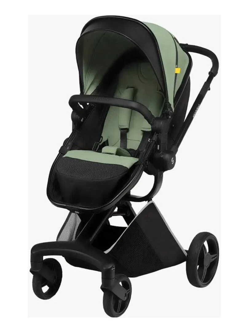 Poussette 2 en 1 "Nasjö" kaki / noir   Kaki