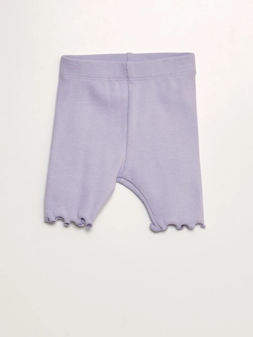 Short cycliste côtelé Violet