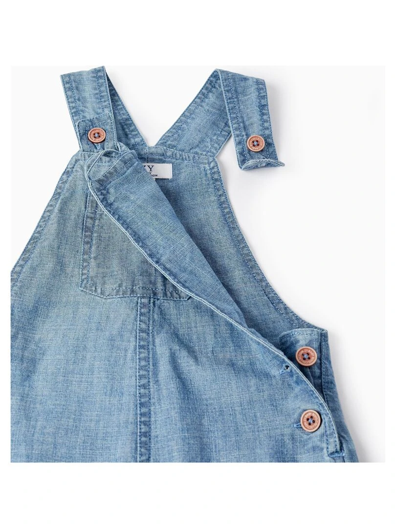 Salopette en jean en coton pour bébé garçon  ATLANTIC COMPANY   Bleu
