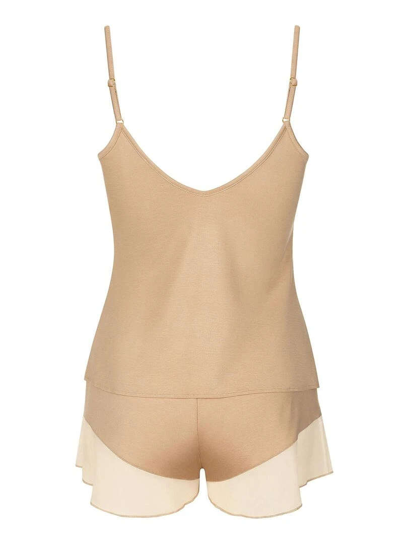 Pyjama short caraco Diva   Jaune