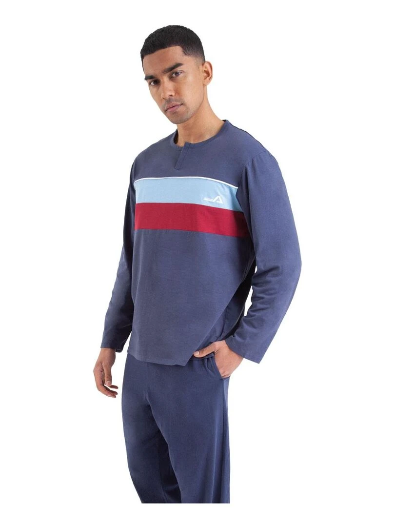 Pyjama long homme Chic Bleu marine