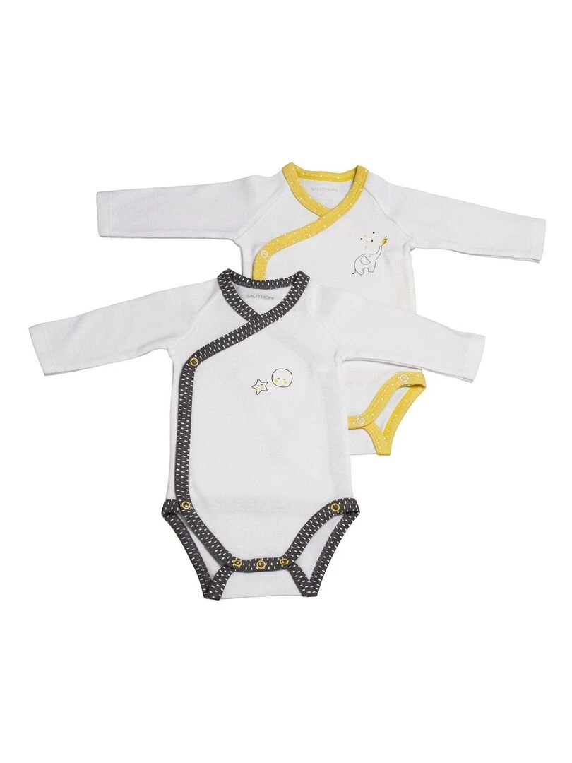 Bodies en coton lot de 2 SAUTHON Blanc