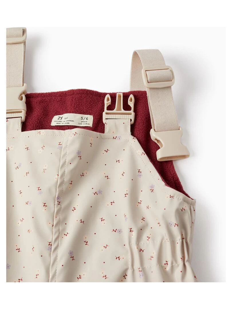 Salopette en caoutchouc pour fille 'Fleurs'  SWEET FROSTY DREAMS   Beige clair