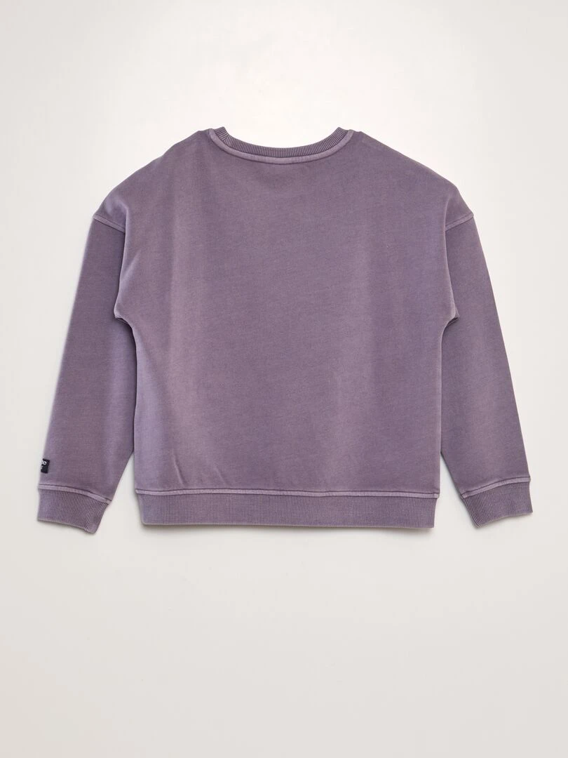 Sweat en molleton avec poche kangouru Violet