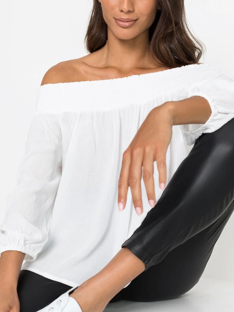 Top épaules nues Summer Kapsel   Blanc