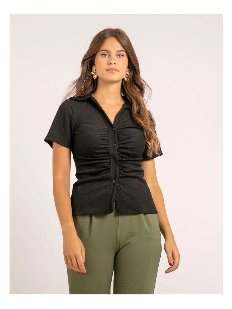 Chemise manches courtes ORLA Noir
