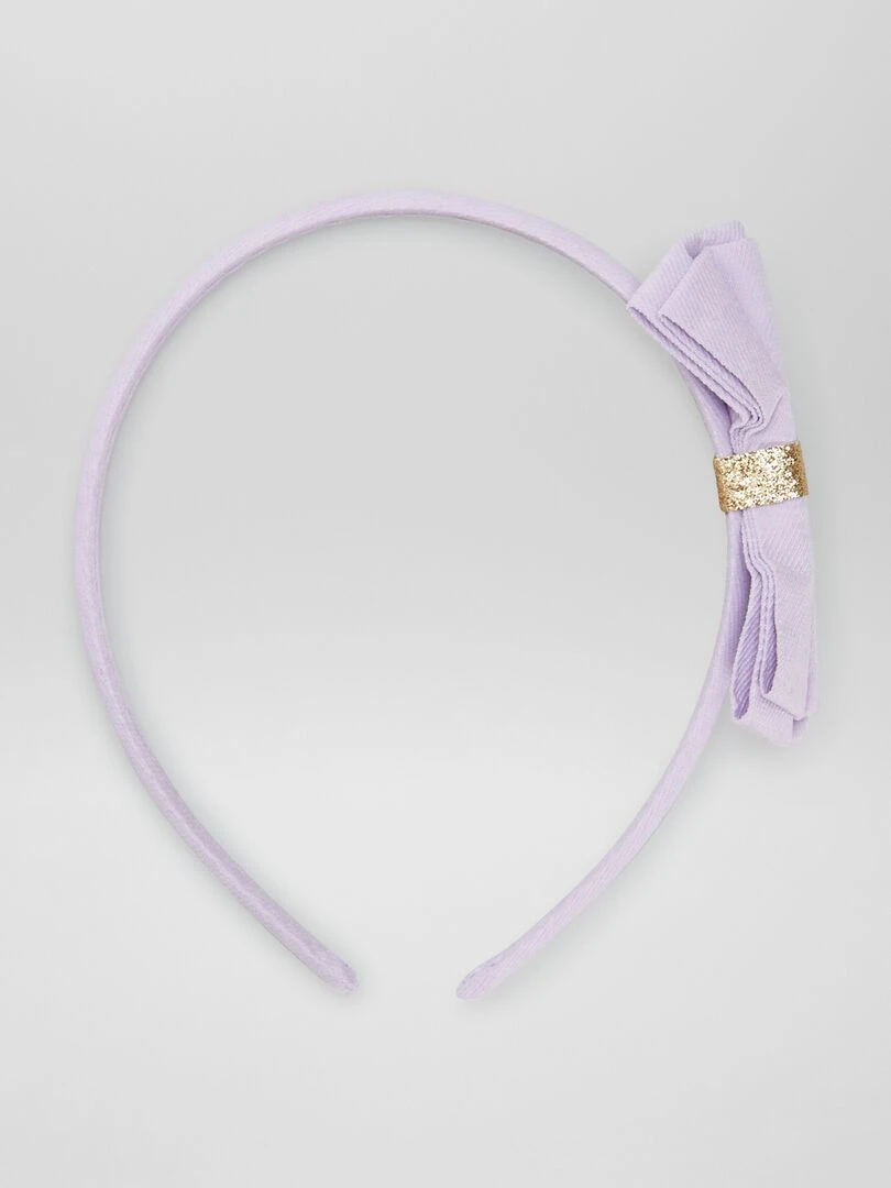 Serre tête avec nœud Violet