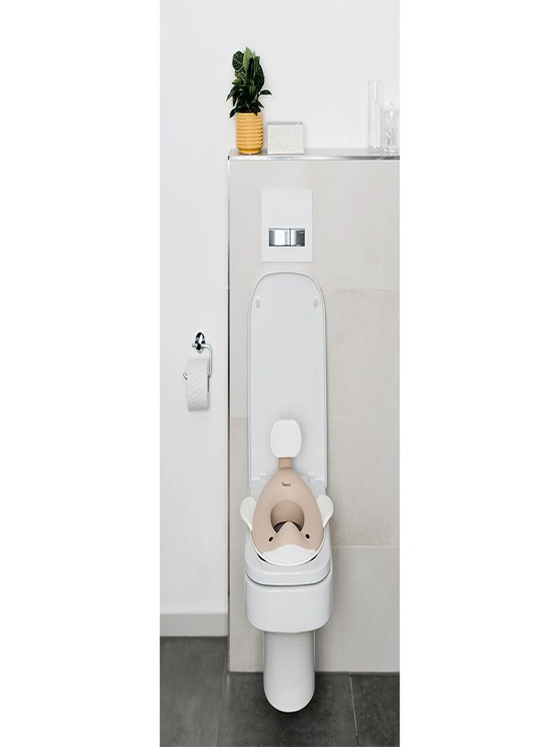 Réducteur de toilette baleine pour enfants Beige