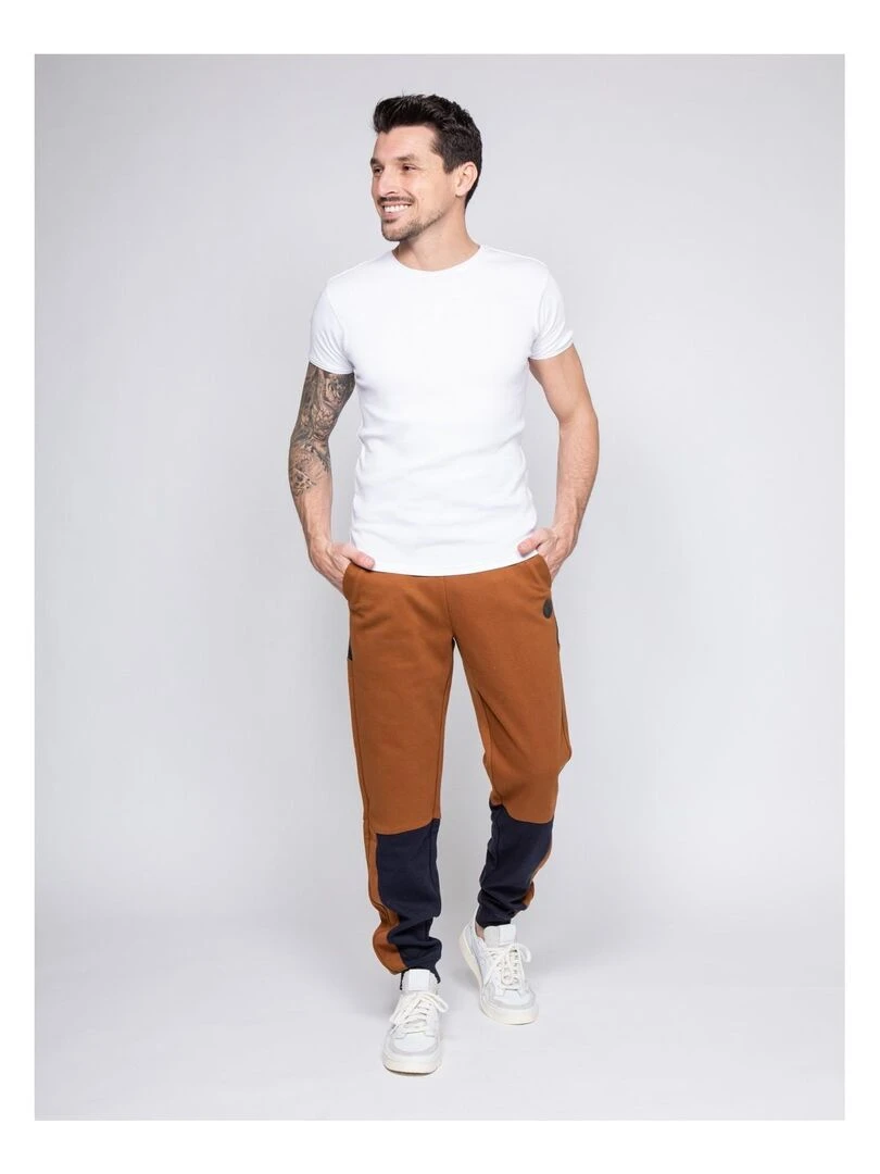 Pantalon jogging VAKERY   Marron