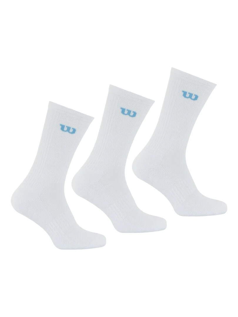 LOT DE 3 PAIRES DE CHAUSSETTES WILSON BLANC Blanc