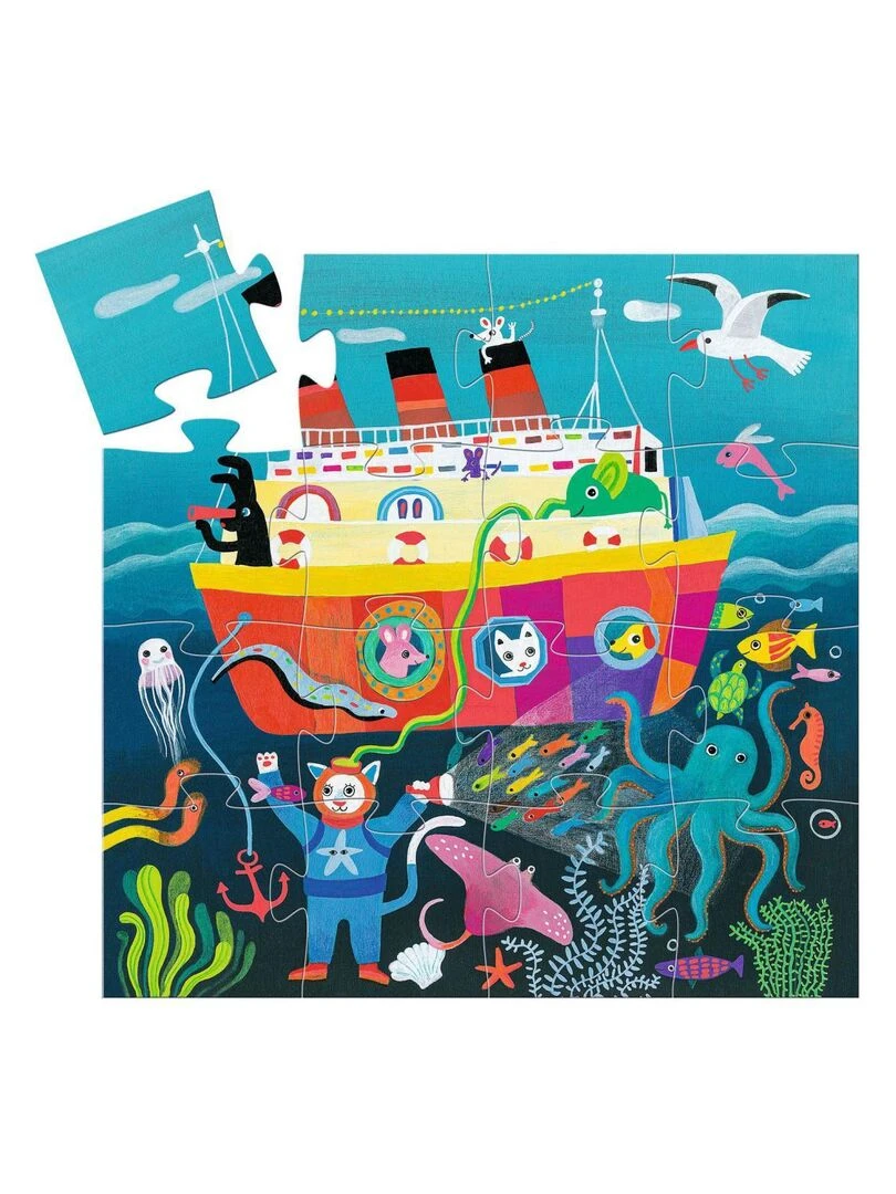 Puzzles silhouettes La croisière des amis 16 pcs N/A