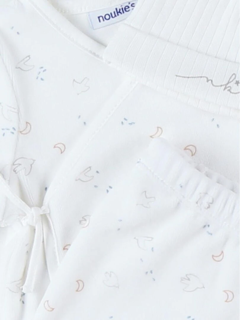 Set de 3 pièces imprimé oiseaux    Noukie's   Blanc