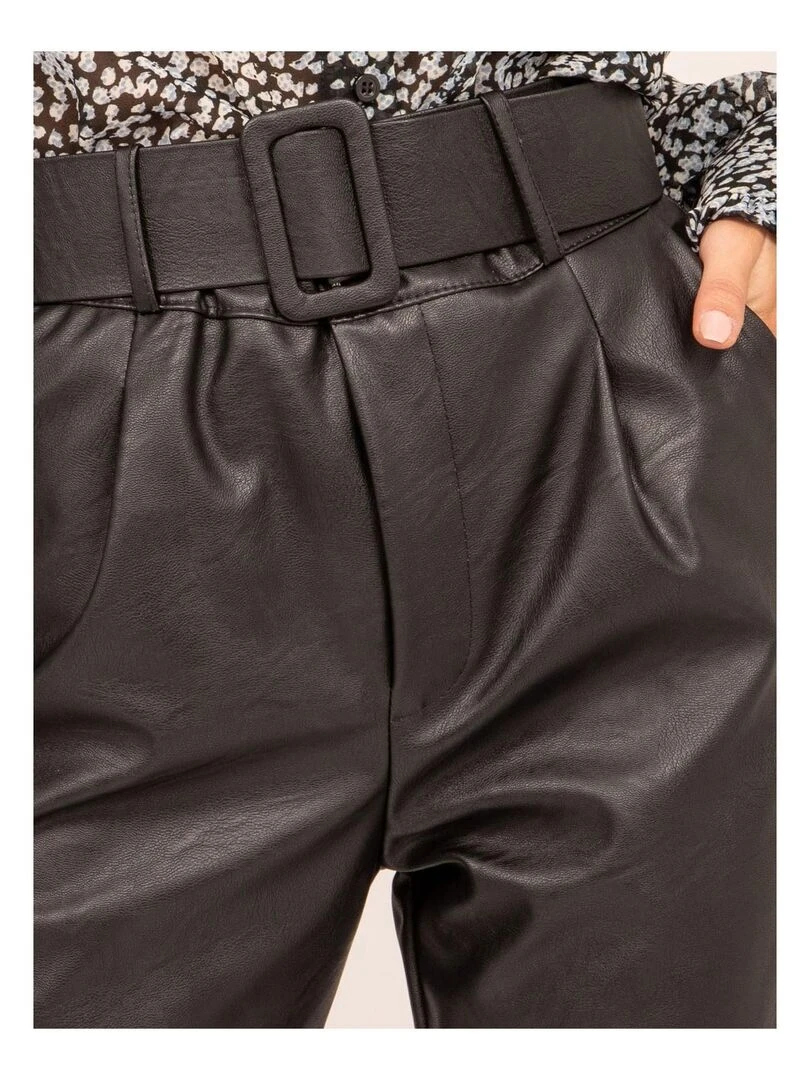 Pantalon similicuir EKINE   Noir