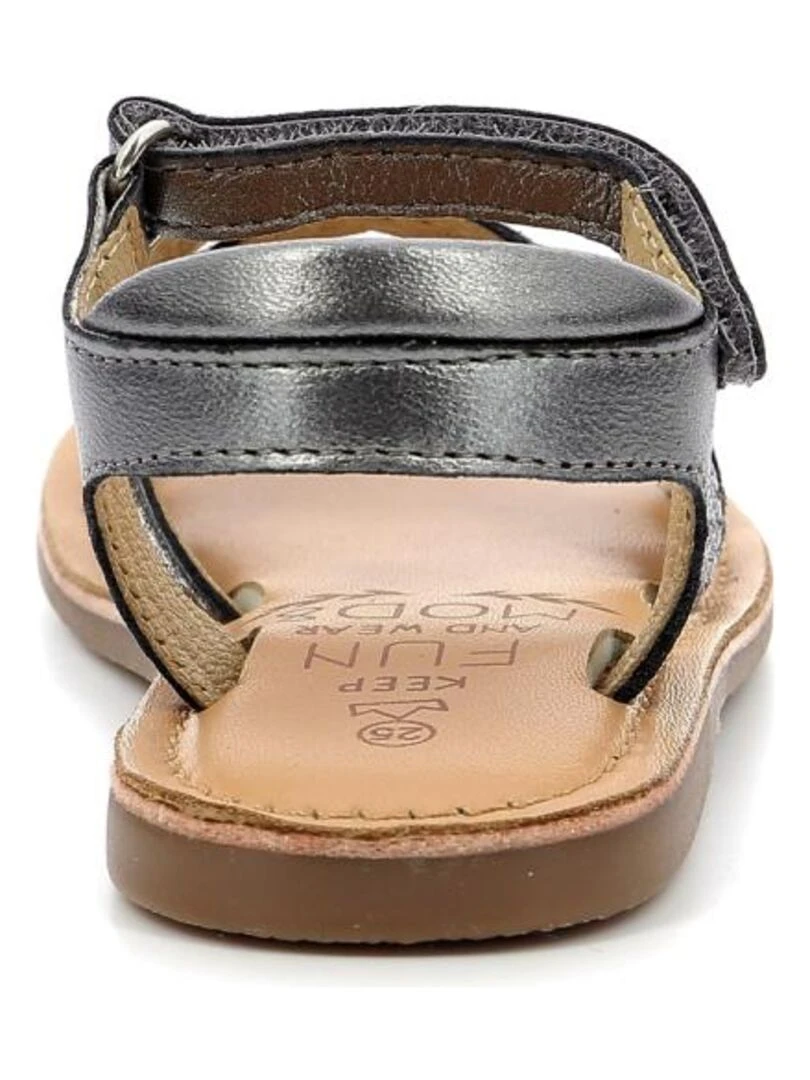 Sandales Cuir Caweave   Gris