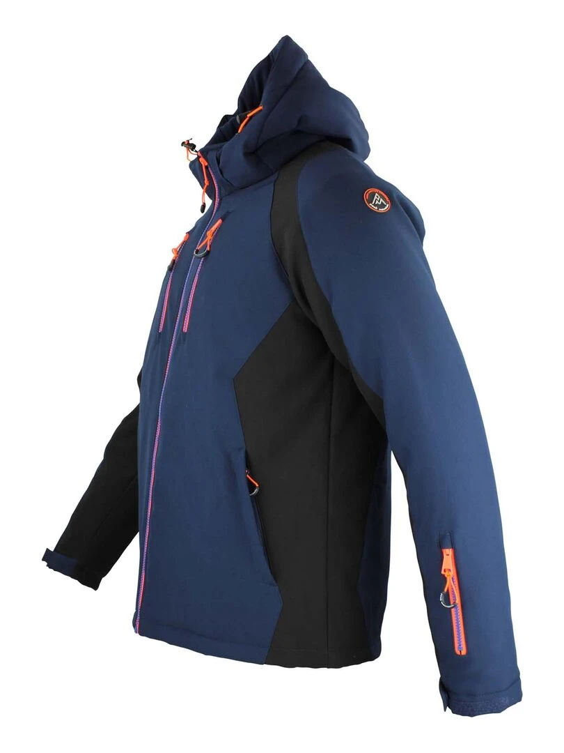 Blouson de ski softshell homme CABILAN   PEAK MOUNTAIN   Bleu marine