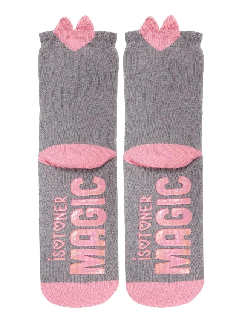 Chaussettes antidérapantes Enfant Licorne 27/34   Gris