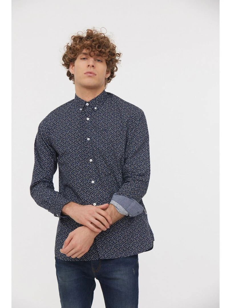 Lee Cooper Chemise manches longues coton comfort DIXEA Bleu marine