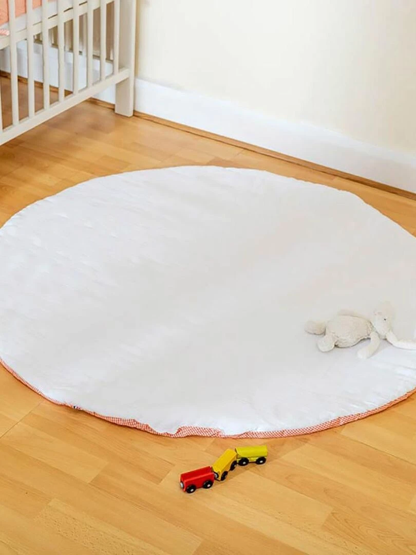 Tapis d'Eveil Havane en Coton Bio Blanc   Blanc