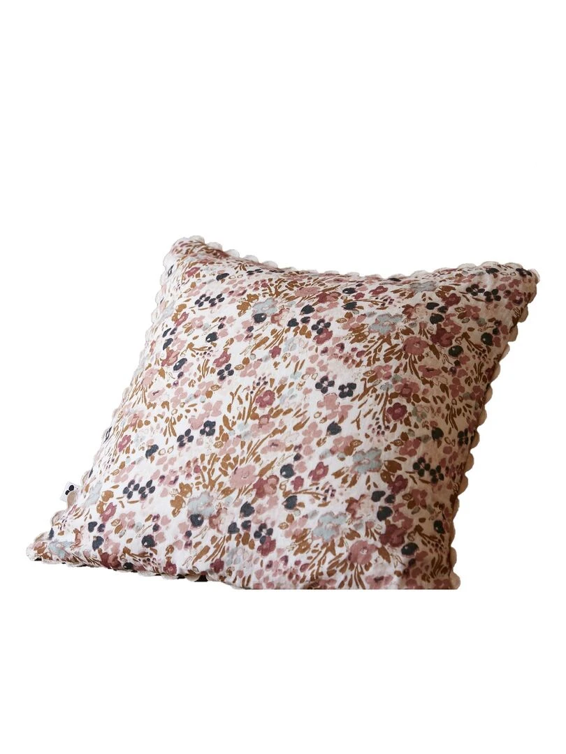 Coussin gaze de coton Capucine Marron
