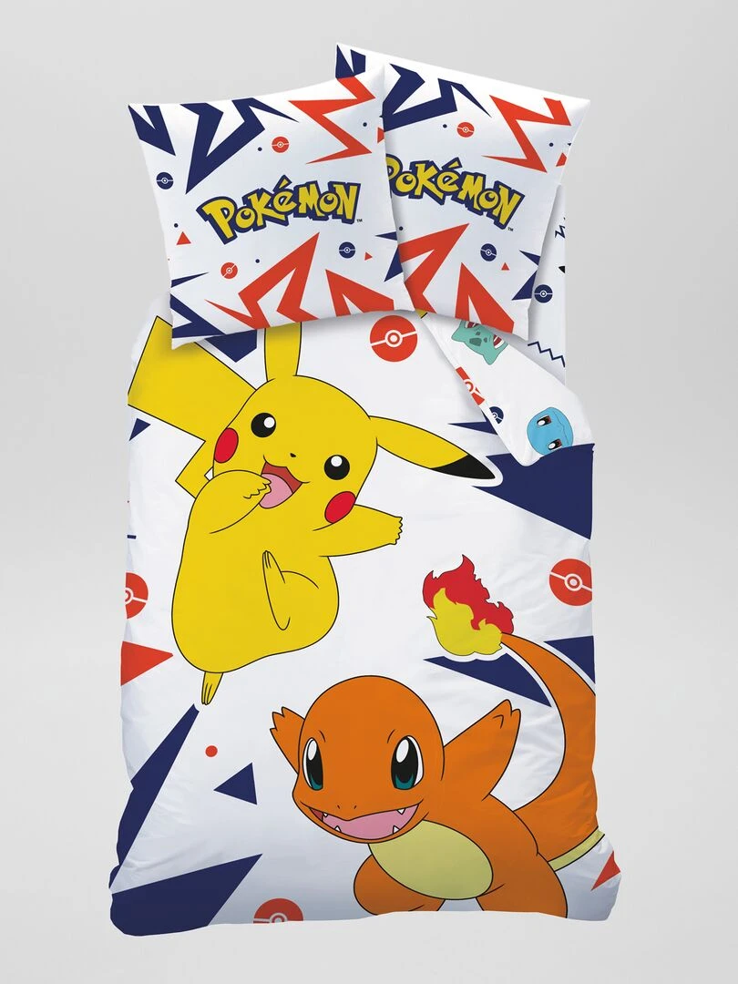Parure de lit 'Pokémon' 1 personne Multicolor