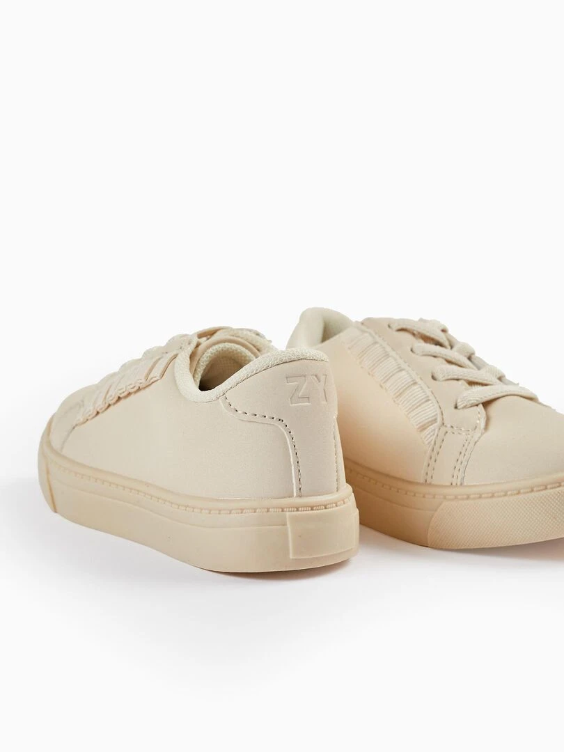 Baskets avec Volants pour Bébé Fille  ATLANTIC COMPANY   Beige clair