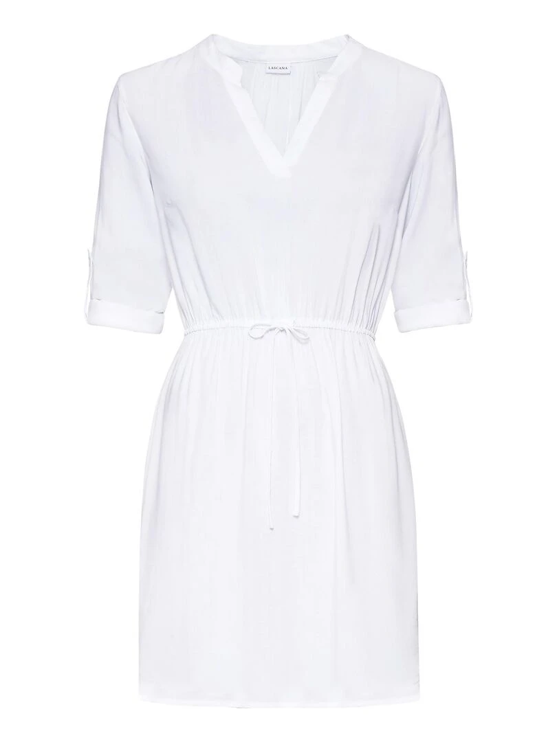 Robe estivale manches mi longues Powder   Blanc
